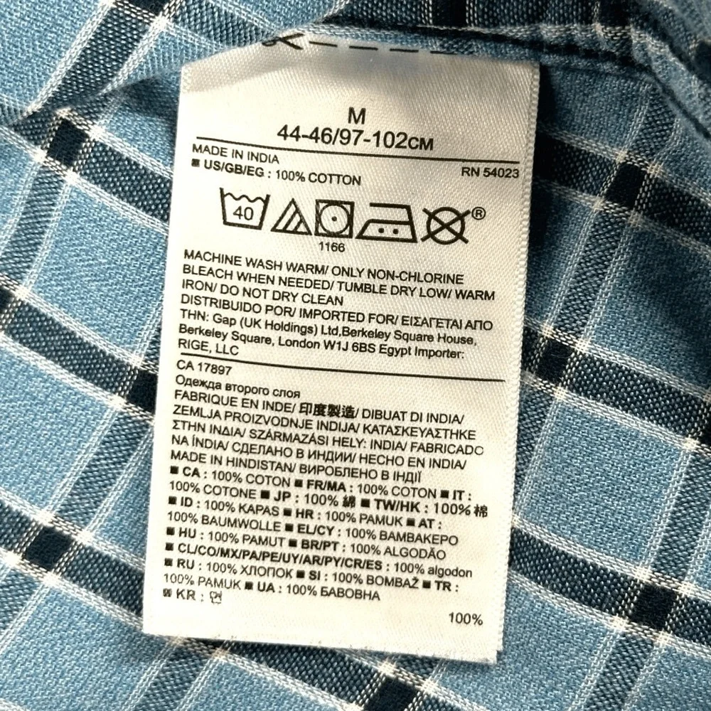 Banana Republic Shirt Mens Size Medium M Great Checked Long Sleeve Button Down‎